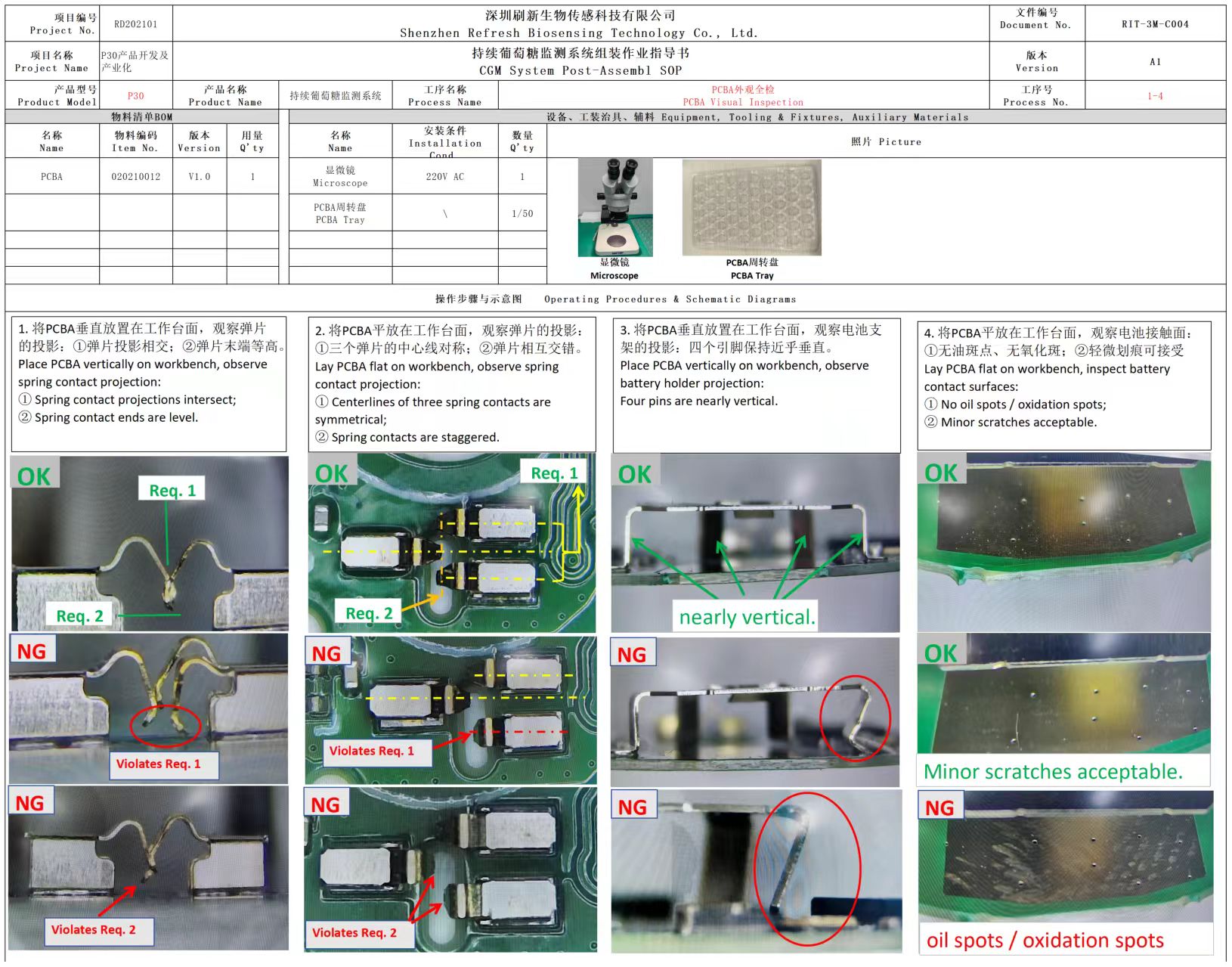 PCBA 外观检验作业指导书